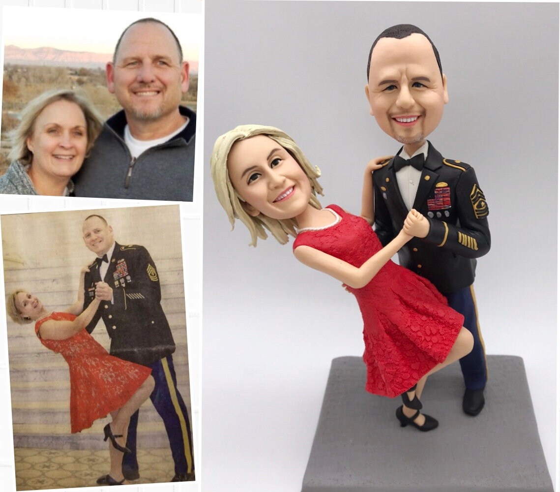 valentines gift bobblehead customise clay figurine made from photo girlfriend fiance creative gift( price only for 1)
