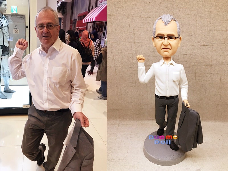 Custom bobblehead ,custom father's gift custom figurines of one man labour day gift  birthday gift custom figurines for him  gift