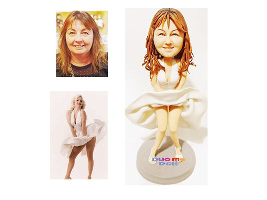 For benny Custom  bobblehead custom mother's gift custom figurines of one lady birthday gift custom figurines for her gift Marilyn Monroe