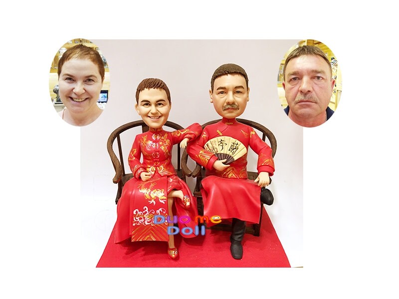 Handmade Custom bobblehead couple custom bobble head custom figurines anniversary gifts base on your photo