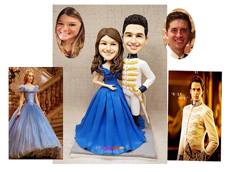 Custom bobblehead custom wedding figurine wedding gifts anniversary gifts love story of price and princess