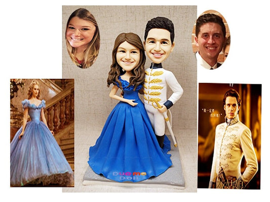 Custom bobblehead custom wedding figurine wedding gifts anniversary gifts love story of price and princess