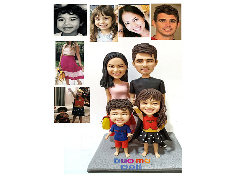 Custom bobblehead custom figurine 3D family photo bobblehead permanent collection
