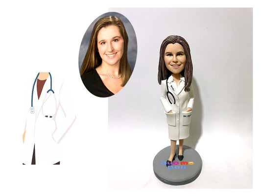 create your own Gift for nurse Custom doctor bobblehead custom figurine of surgeon doctor nurse base on your picture and ideas