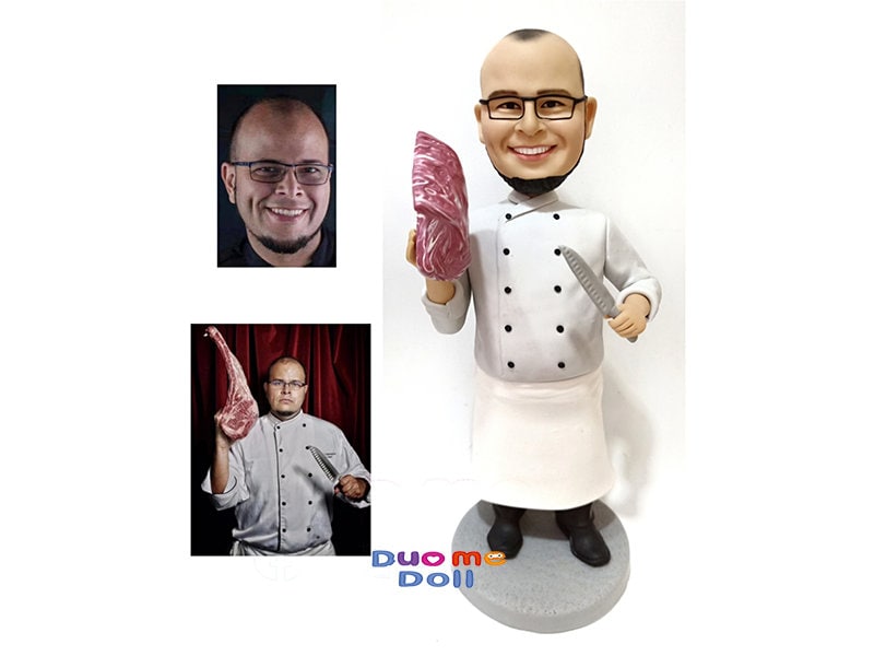 Custom bobblehead chef custom bobble head custom figurine for chef ,cook unique gift