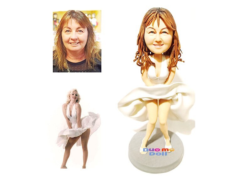 Custom lady figure Marilyn Monroe bobbleheads special birthday gift customized figurine Christmas gift base on your ideas and pics