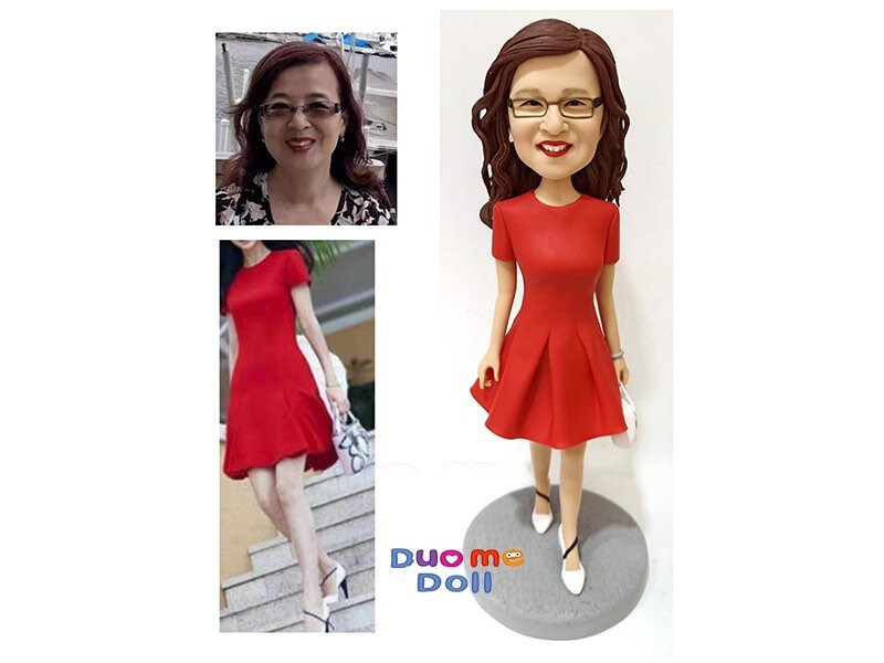 Custom lady figure bobble heads special birthday gift customized figurine Christmas gift anniversary gift base on your ideas and pics