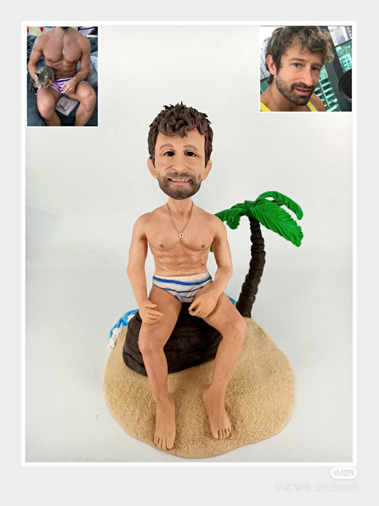 Custom bobblehead playing football custom sports figurines playing football bobblehead gift to boss gift to client 15cm