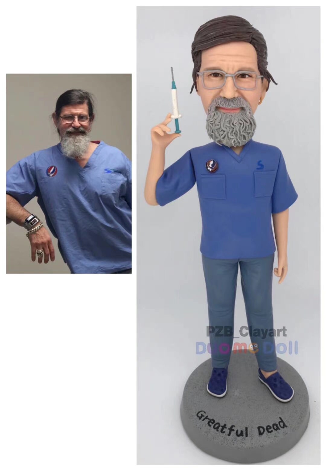 Custom handmade bobblehead cake toper gift figurines astronaut gift birthday custom figurines for him gift father's day valentines day doll