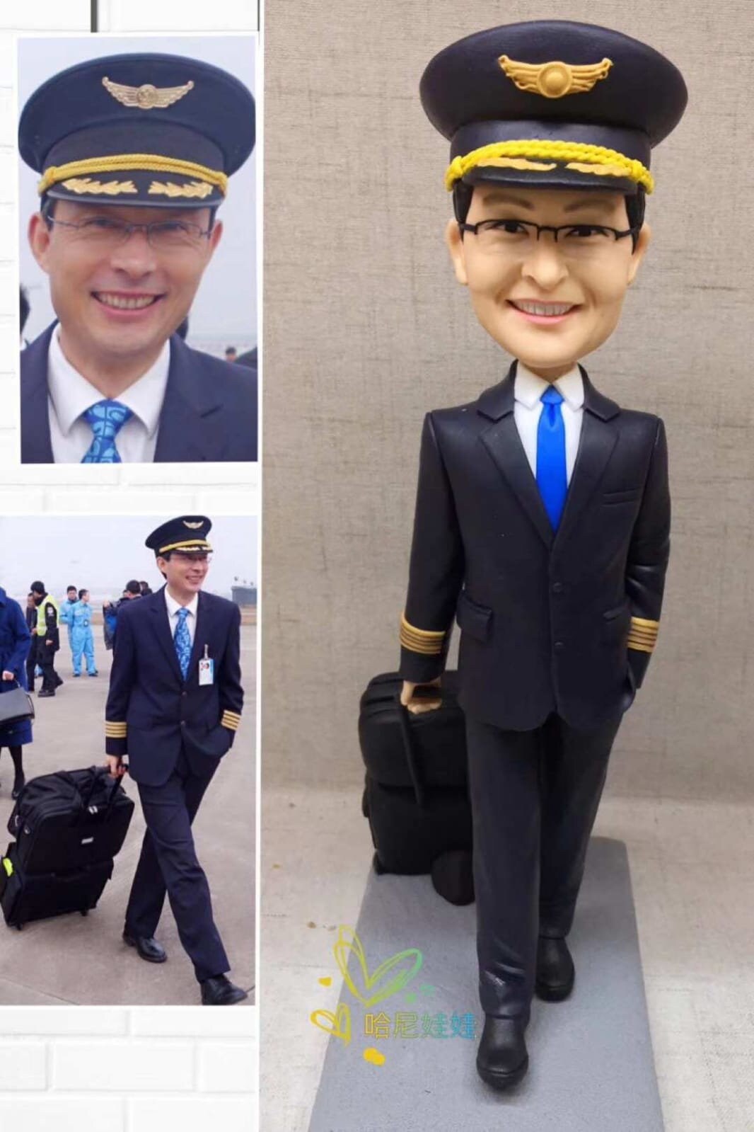 Custom handmade bobblehead cake toper gift figurines astronaut gift birthday custom figurines for him gift father's day valentines day doll