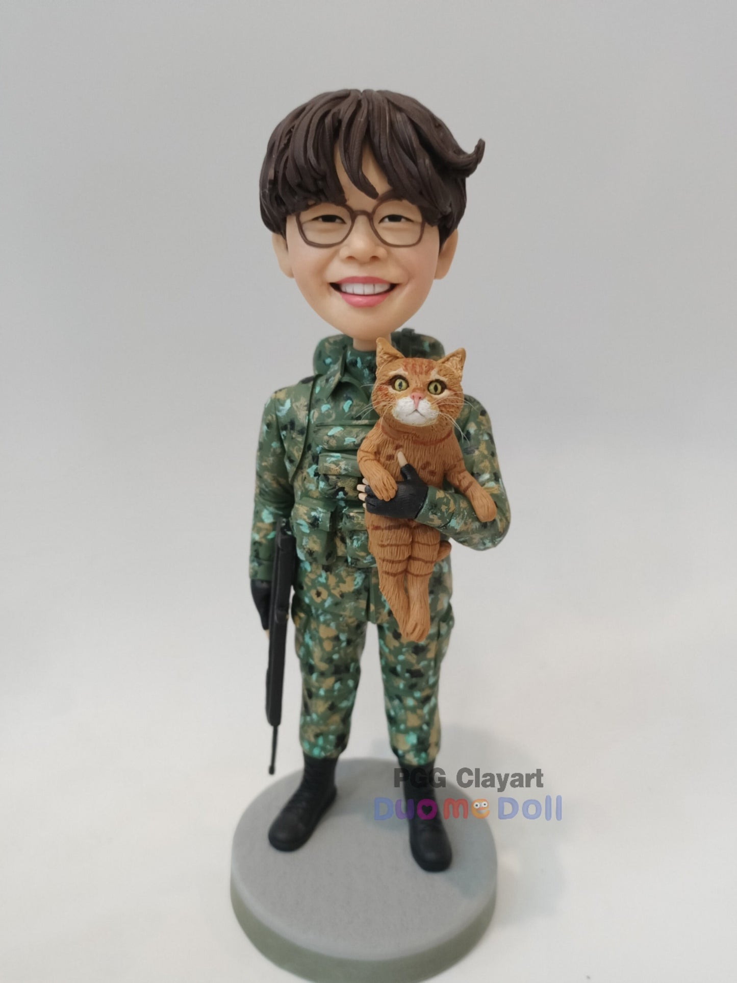 Handmade Custom bobblehead for girl with a dog kid birthday gift base on your picture and idea