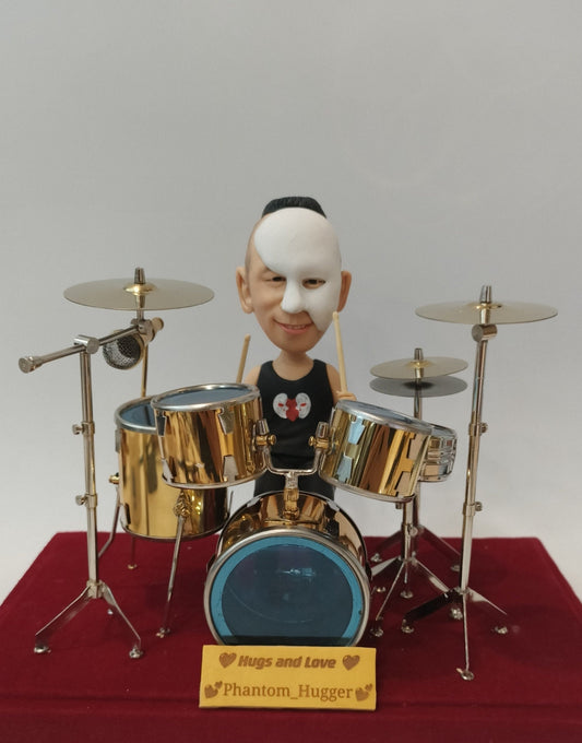 Custom bobblehead musician music drum set figurine clay doll customise gift birthday discount