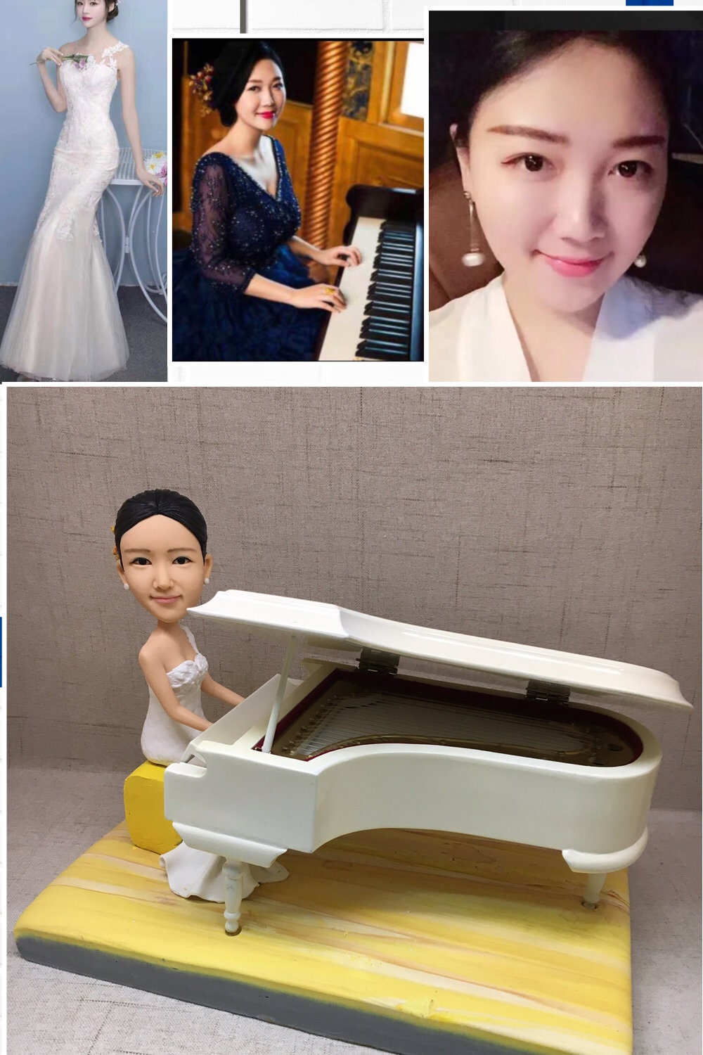 Custom bobblehead musician music drum set figurine clay doll customise gift birthday discount