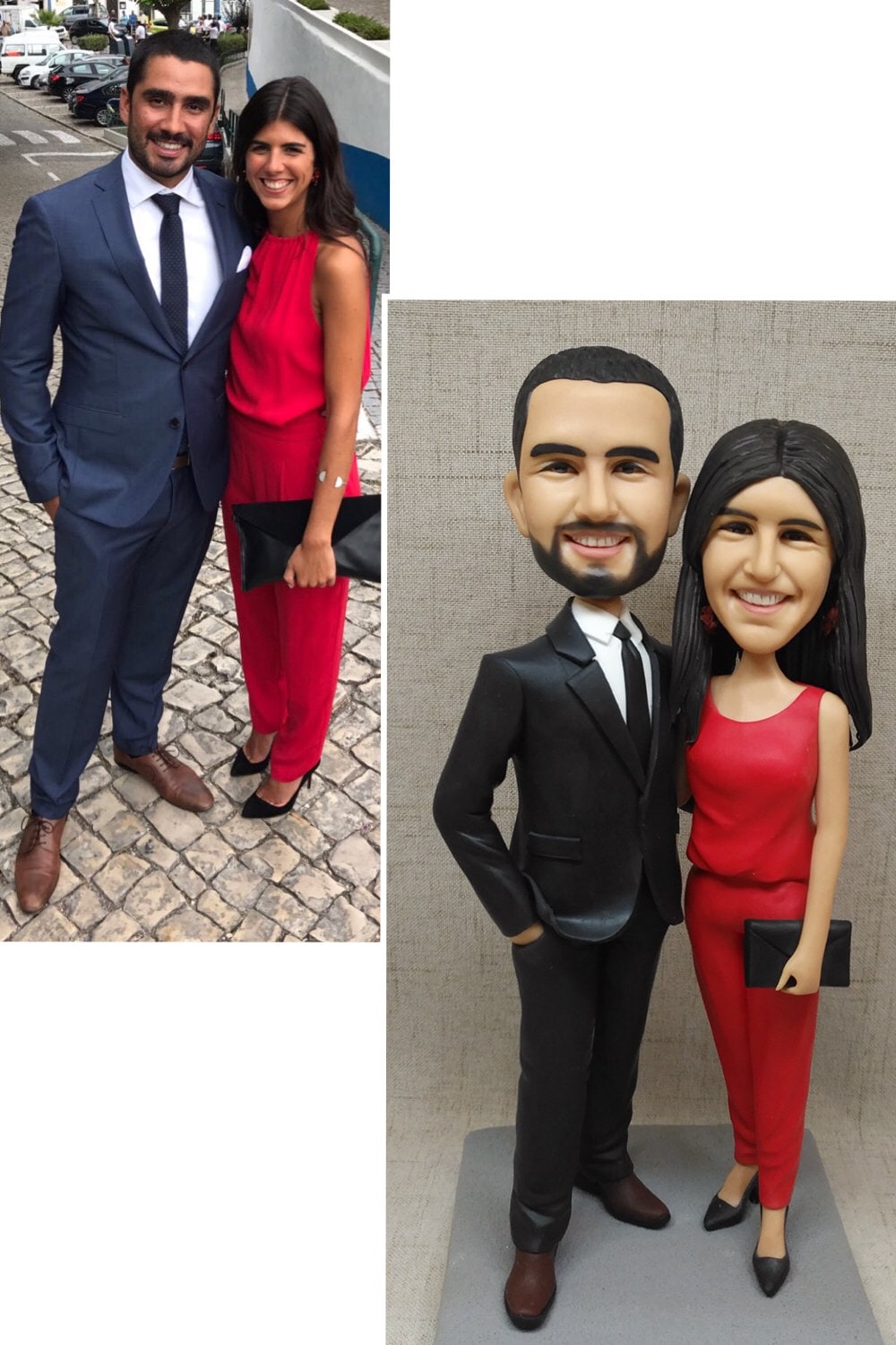 valentines gift bobblehead customise clay figurine made from photo girlfriend fiance creative gift( price only for 1)