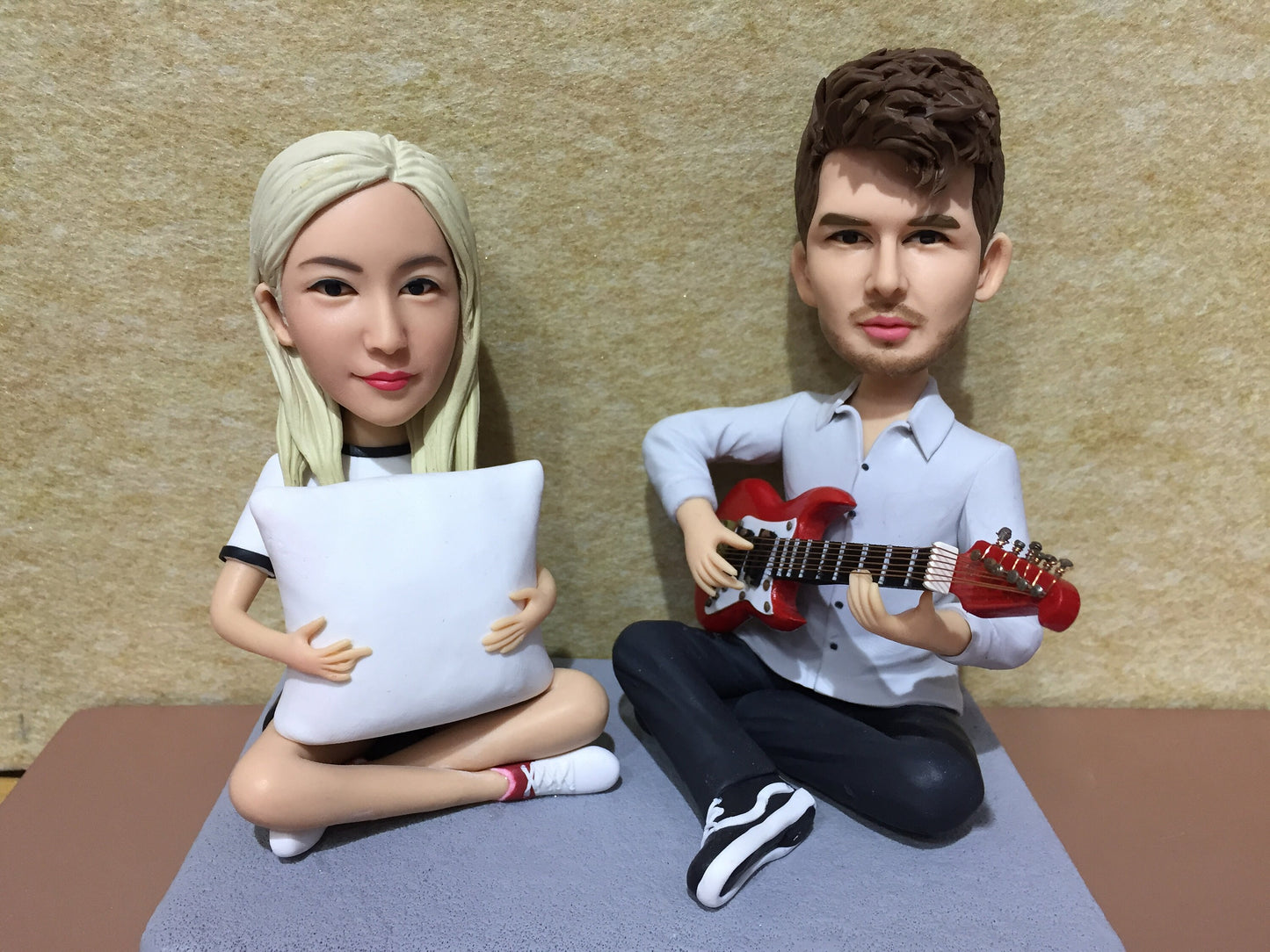 valentines gift bobblehead customise clay figurine made from photo girlfriend fiance creative gift( price only for 1)