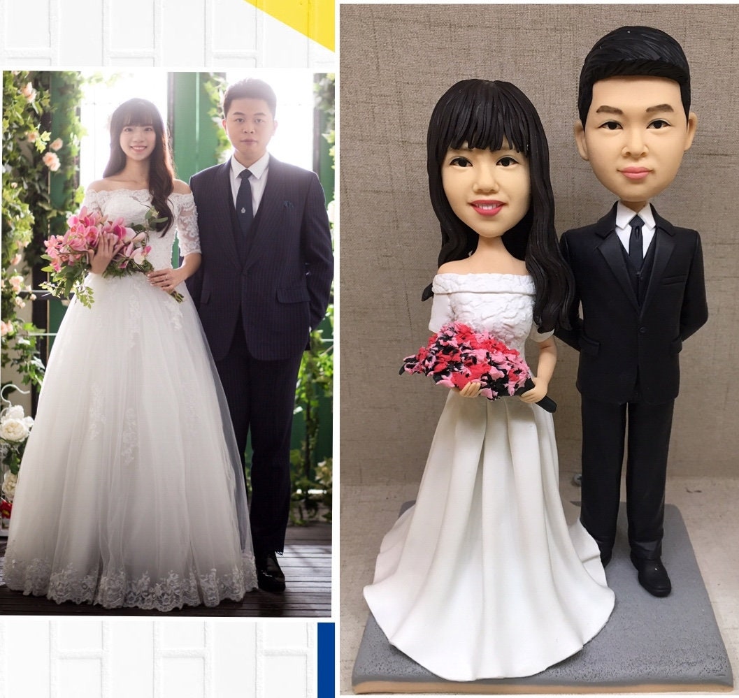 custom figurine mother's day gift valentines birthday gift wedding gift cake topper clay doll creative gift