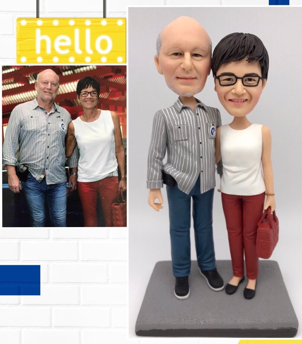 custom couple doll figurine cake topper home decoration parent's gift anniversary gift