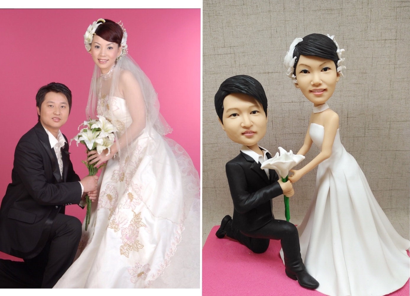 Custom bobblehead custom wedding figurine wedding gifts