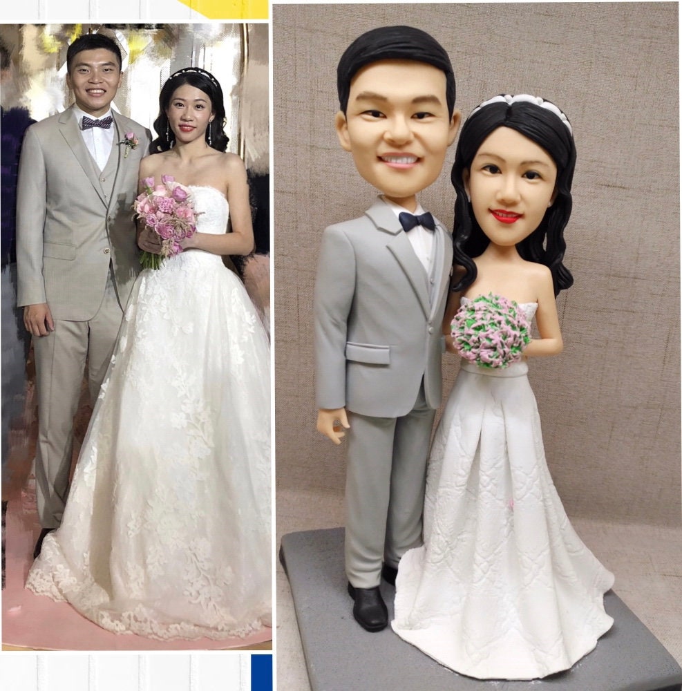 custom figurine mother's day gift valentines birthday gift wedding gift cake topper clay doll creative gift