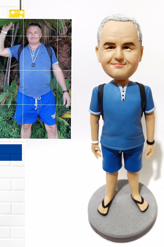 custom bobblehead father's day gift birthday present clay doll figurine 3D made from photo handmade creative gift anniversary