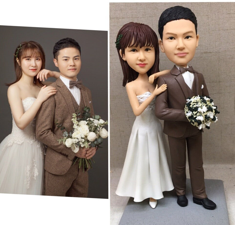 custom doll bobblehead wedding cake topper discount valentines day