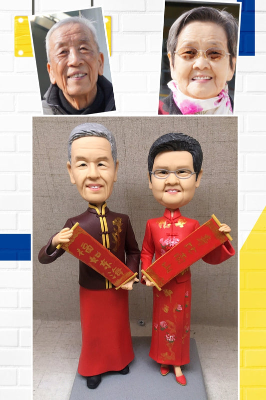 retirement gift for parents customised doll occupation father mother gift present bobblehead