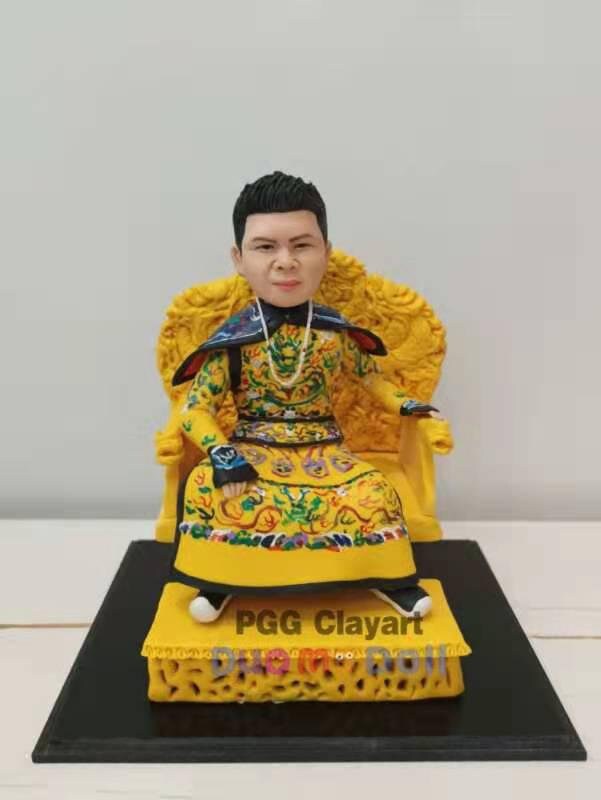 Ancient Chinese style emperor handmade custom gift for dad father creative birthday customize doll handcrafted
