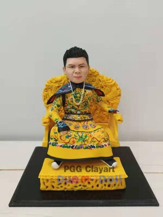 Ancient Chinese style emperor handmade custom gift for dad father creative birthday customize doll handcrafted