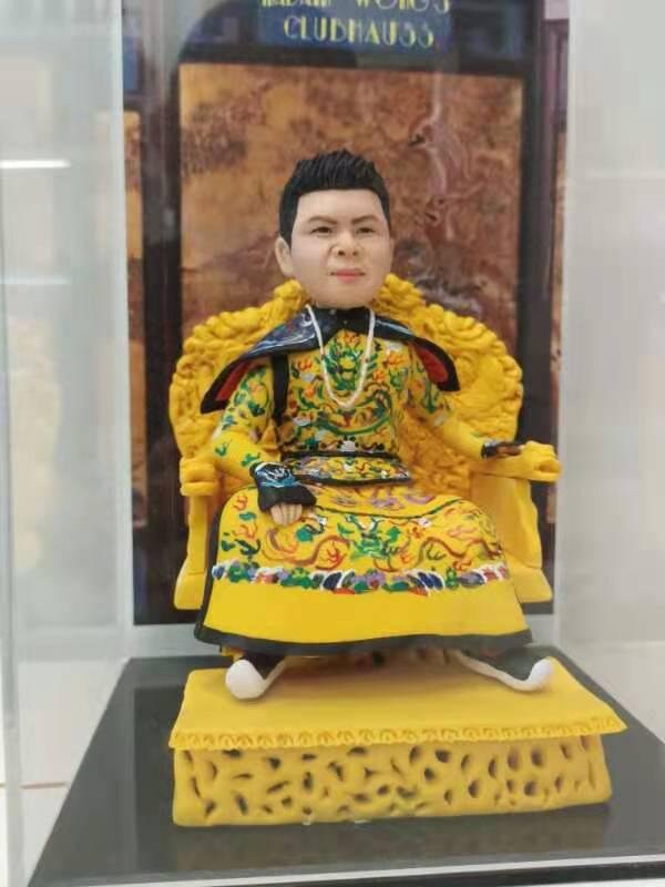 Ancient Chinese style emperor handmade custom gift for dad father creative birthday customize doll handcrafted