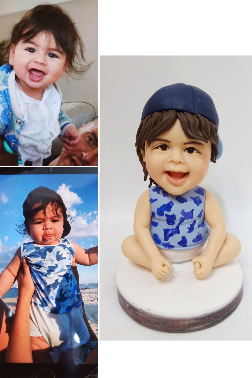 baby Bobblehead Custom, Personalized Birthday Cake Topper For Her, birthday Anniversary Bobble Head Gift For child daughter friends