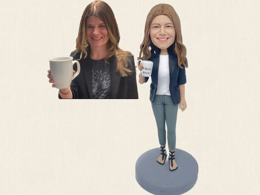 Single Custom Bobbleheads and Personalized Bobblehead, Bobble Head Gift, Groomsman Bobblehead and Bridesmaid Bobblehead, Custom Cake Toppers