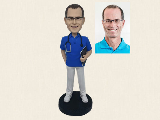 Custom Bobbleheads: Doctor | Fully Customizable With Polymer Clay | Personalized Bobbleheads Best Gifts for, Birthday, Christmas etc.