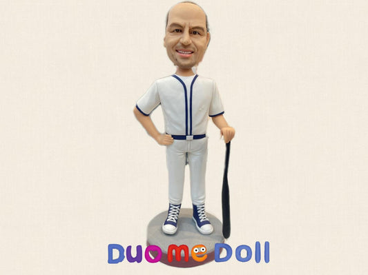 Baseball player bobblehead gift, custom figurine for him, valentines day gift for loved ones, brithday cake topper